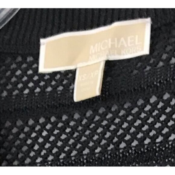 Michael Kors Cotton V Neck Open Knit Lightweight Sweater High Low Slit Hem Knit - Picture 5 of 14